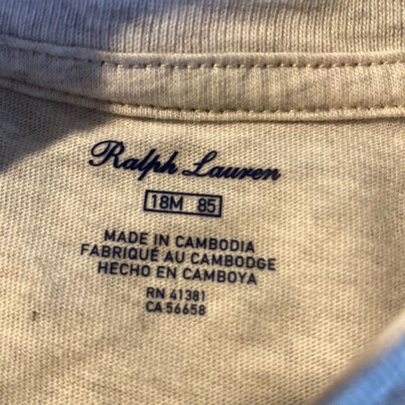 Polo Ralph Lauren Kids T-Shirt in gray with bear - NEW - Picture 4 of 5